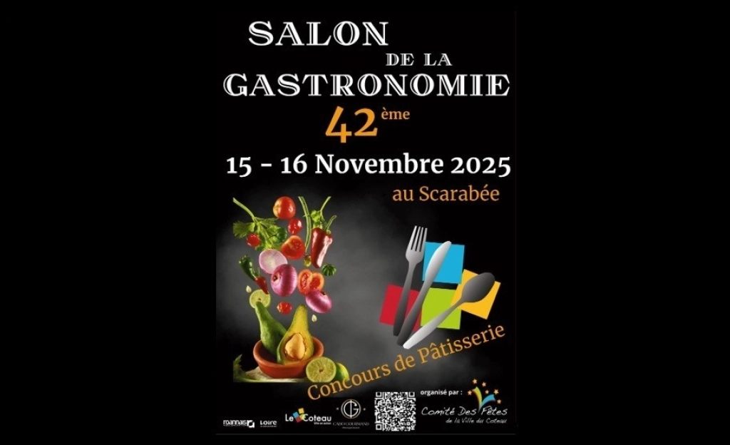 Affiche du Salon de la gastronomie 2025 du Coteau, 15 et 16 novembre