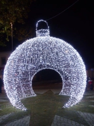 Fête des lumières 2022 au profit du Téléthon, place Aucey au Coteau